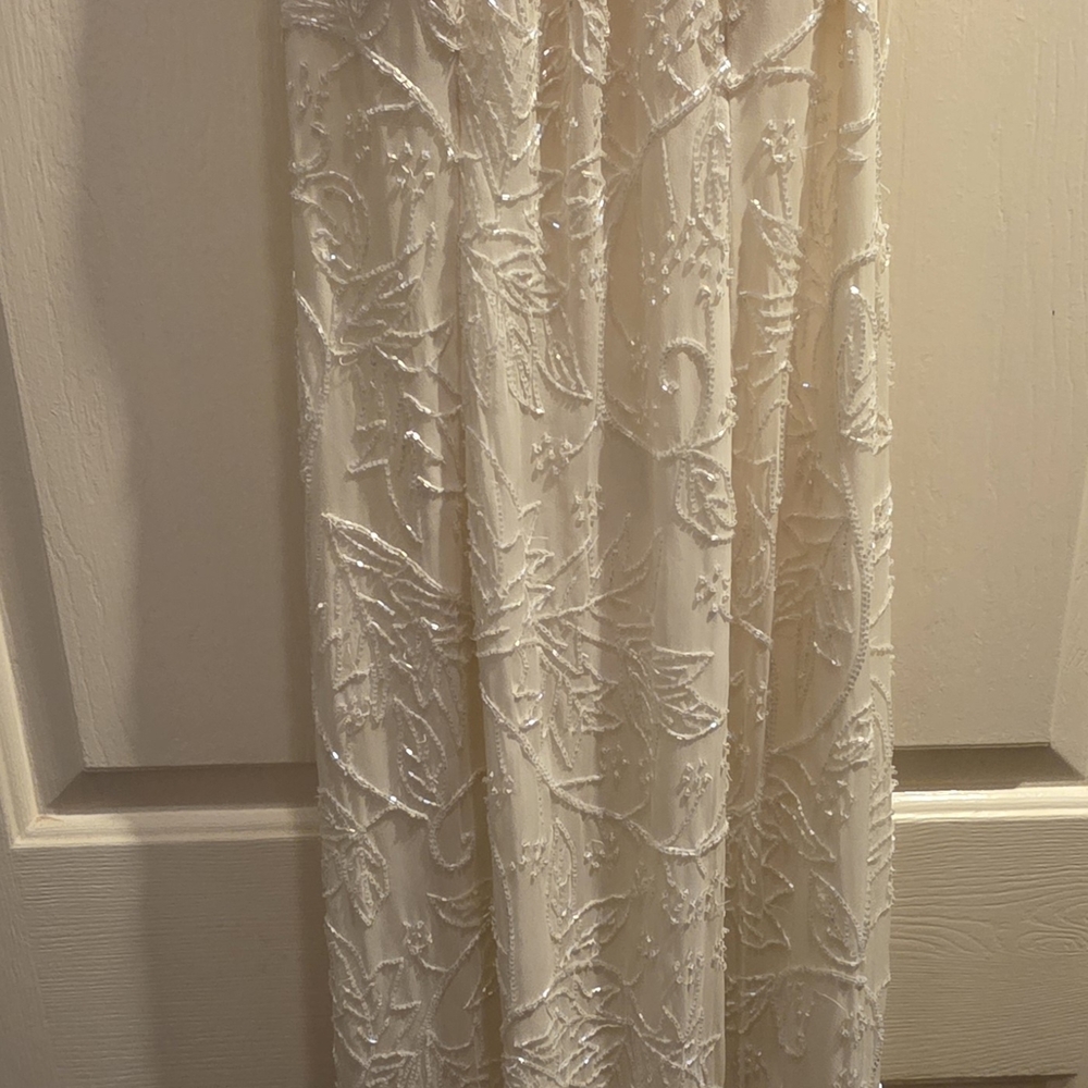 Elegant Cream Beaded Dress